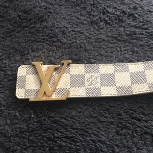 Louis Vuitton Damier Azur belt